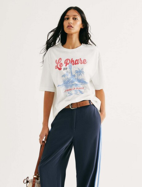 CAMISETA OVERSIZED CON ESTAMPA T-SHIRT MM FEM