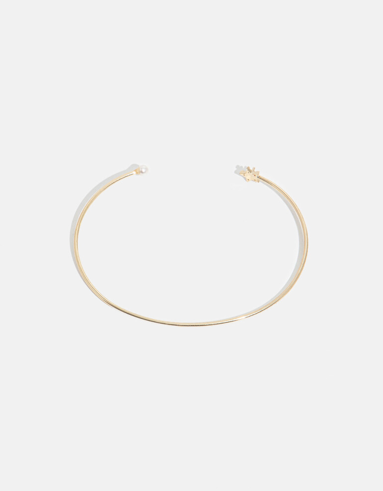 Pulseras Rígidas Strass Pulsera Con Dije De Estrella - Dorado