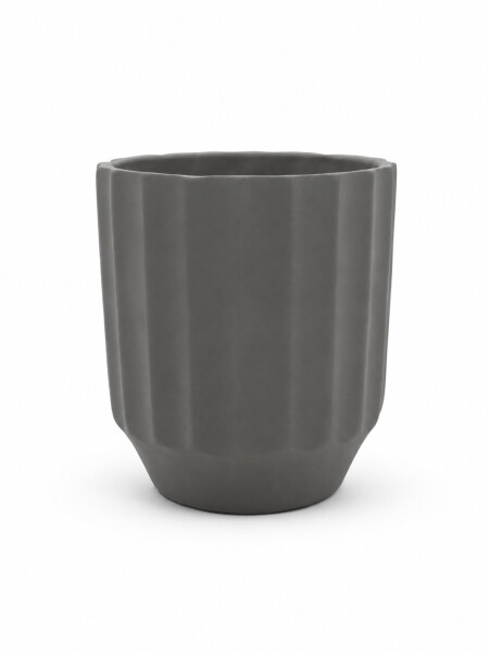 MACETA CERAMICA DECORATIVA GRIS