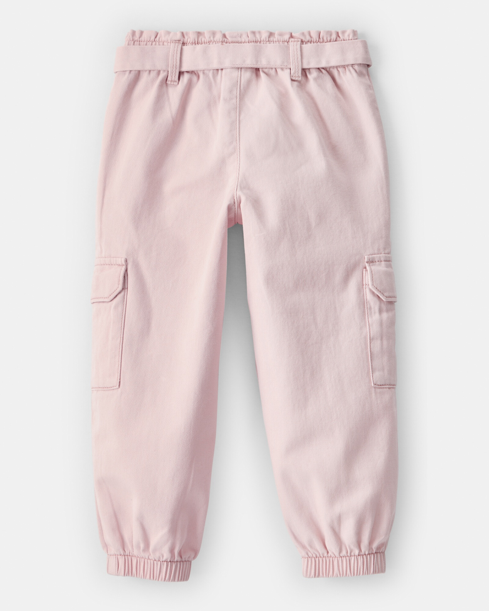 Pantalón cargo de algodón, rosado Sin color