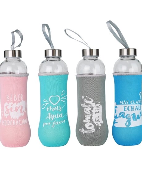 BOTELLA VIDRIO CON LAZO Y FORRO 580ML BOTELLA VIDRIO CON LAZO Y FORRO 580ML