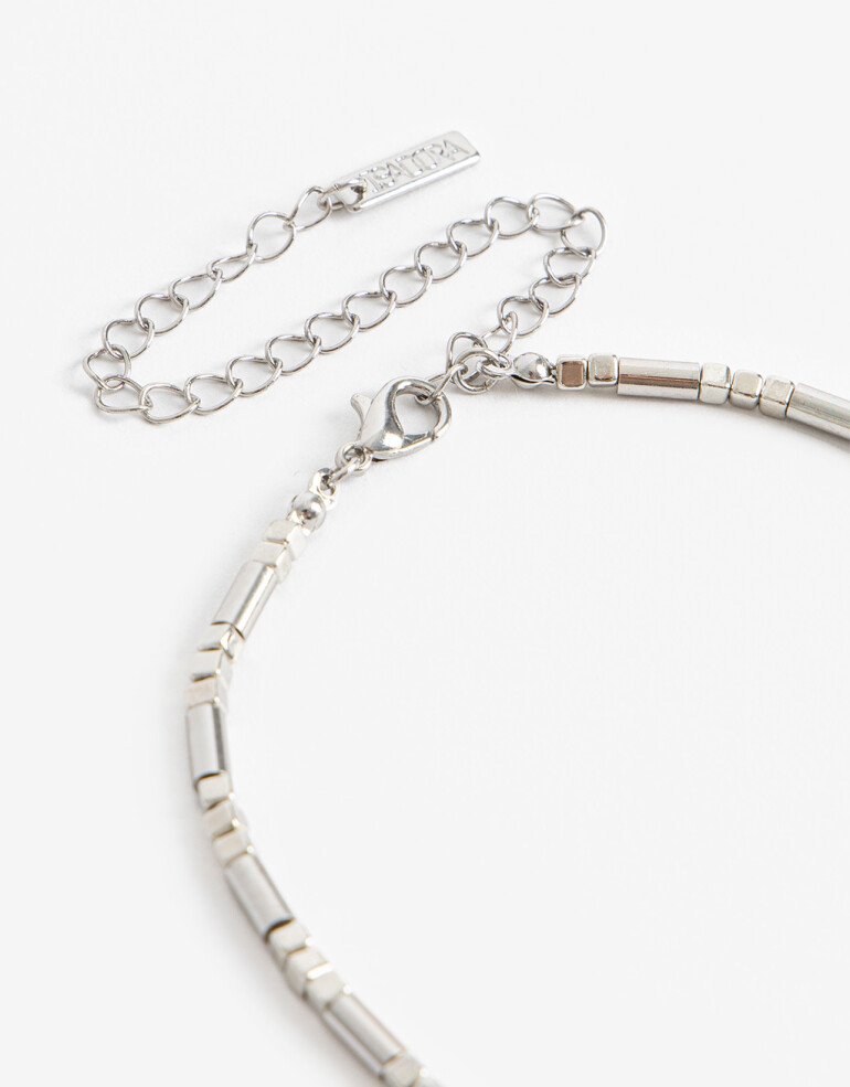 Collares Cortos Metal Collar Corto Metal - Plateado Rodio