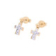 Caravanas oro 18k y brillantes Caravanas oro 18k y brillantes