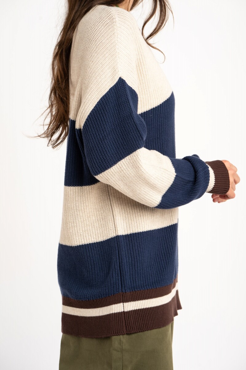 Sweater Rayado Marino
