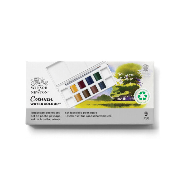 Acuarelas Cotman x 8 + pincel PAISAJE - Winsor & Newton Única