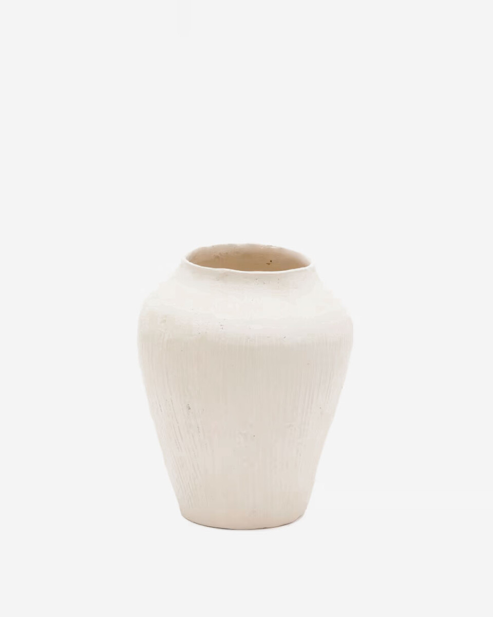 Jarrón Anse de papel maché blanco 22 cm 