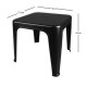 Mesa auxiliar cuadrada de jardín NEGRO