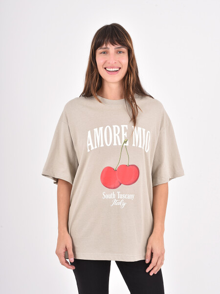REMERA BOXARA VERDE GRISACEO