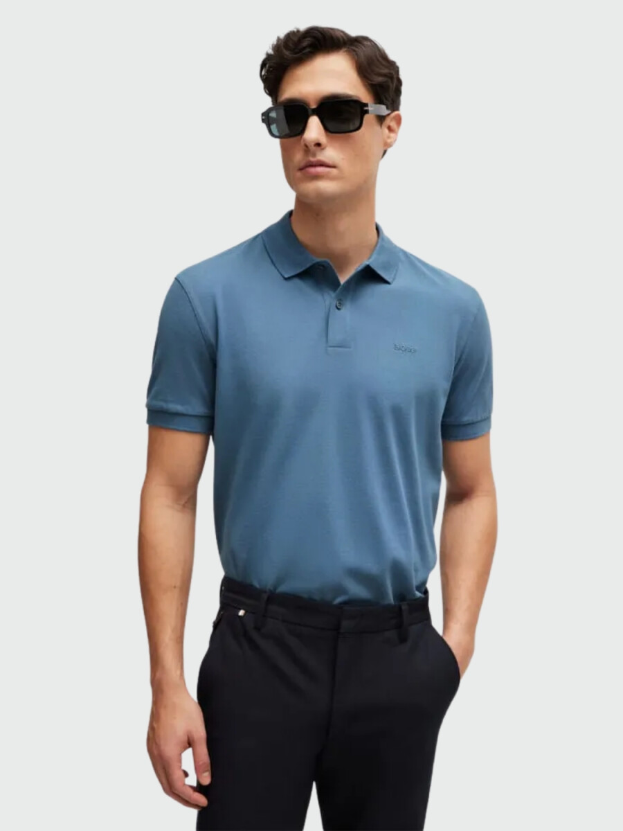 BOSS Polo de Algodón Piqué con Logo Bordado 