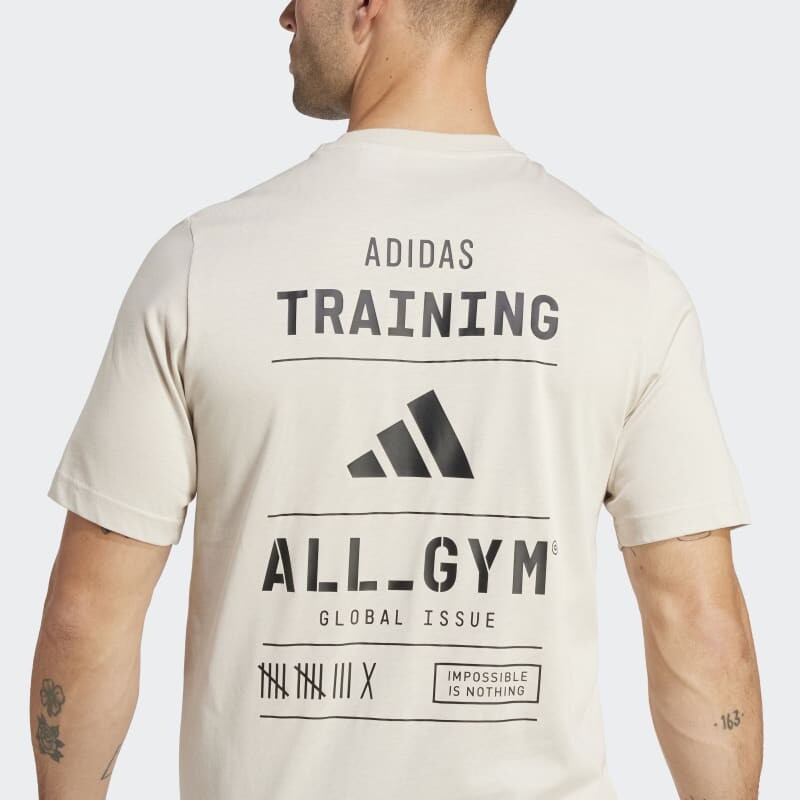 Remera Adidas Estampada All-Gym Category Gris