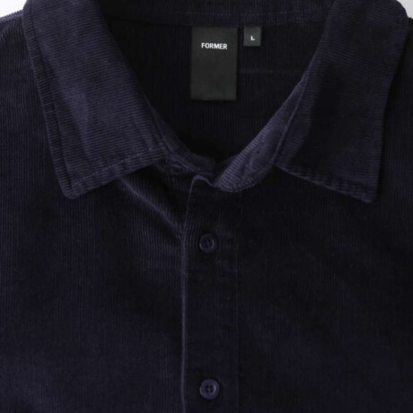Camisa Former Vivian Cord Azul