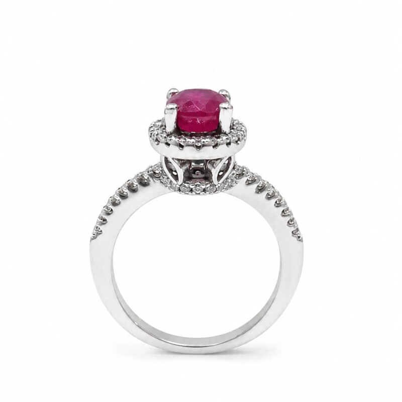 Anillo con Rubi y Zirconias Anillo con Rubi y Zirconias