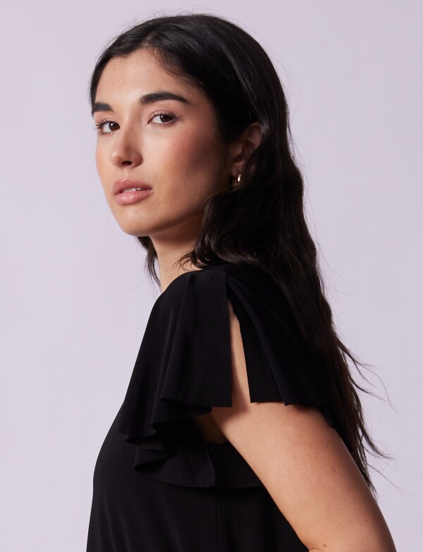 Vestido Mga Volados NEGRO