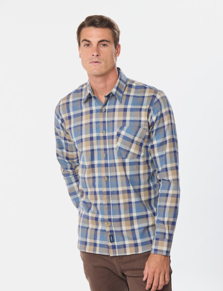 CAMISA SPORT A CUADROS Beige