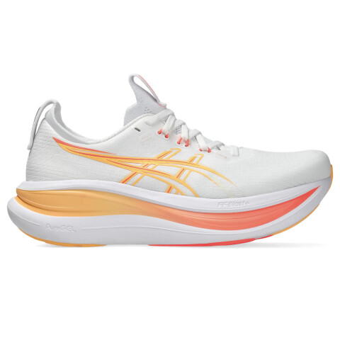 Zapatillas Running Gel-Nimbus 28 Mujer White/sun Coral