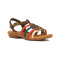 Country Sandalia Tiras Combinadas C/pulsera Tabaco-mix