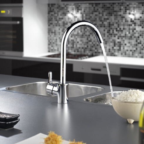 Griferia De Cocina Monocomando Linea Puelo Fv CROMO