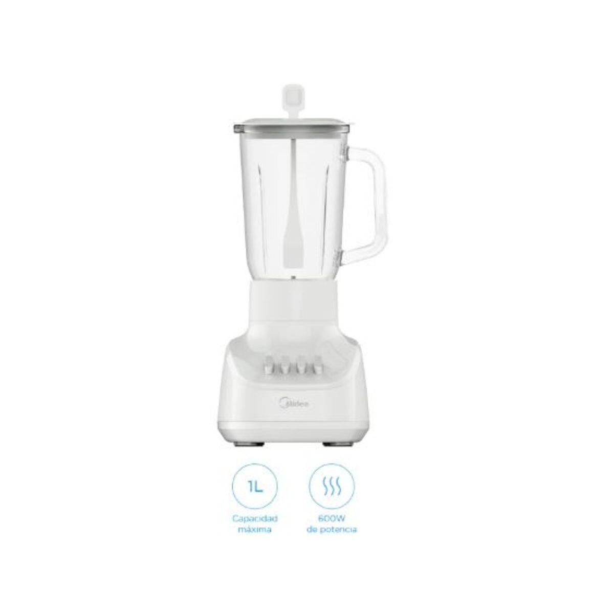 Licuadora Midea 1 L Vidrio Blanca Mj-bl6008bww S/d 