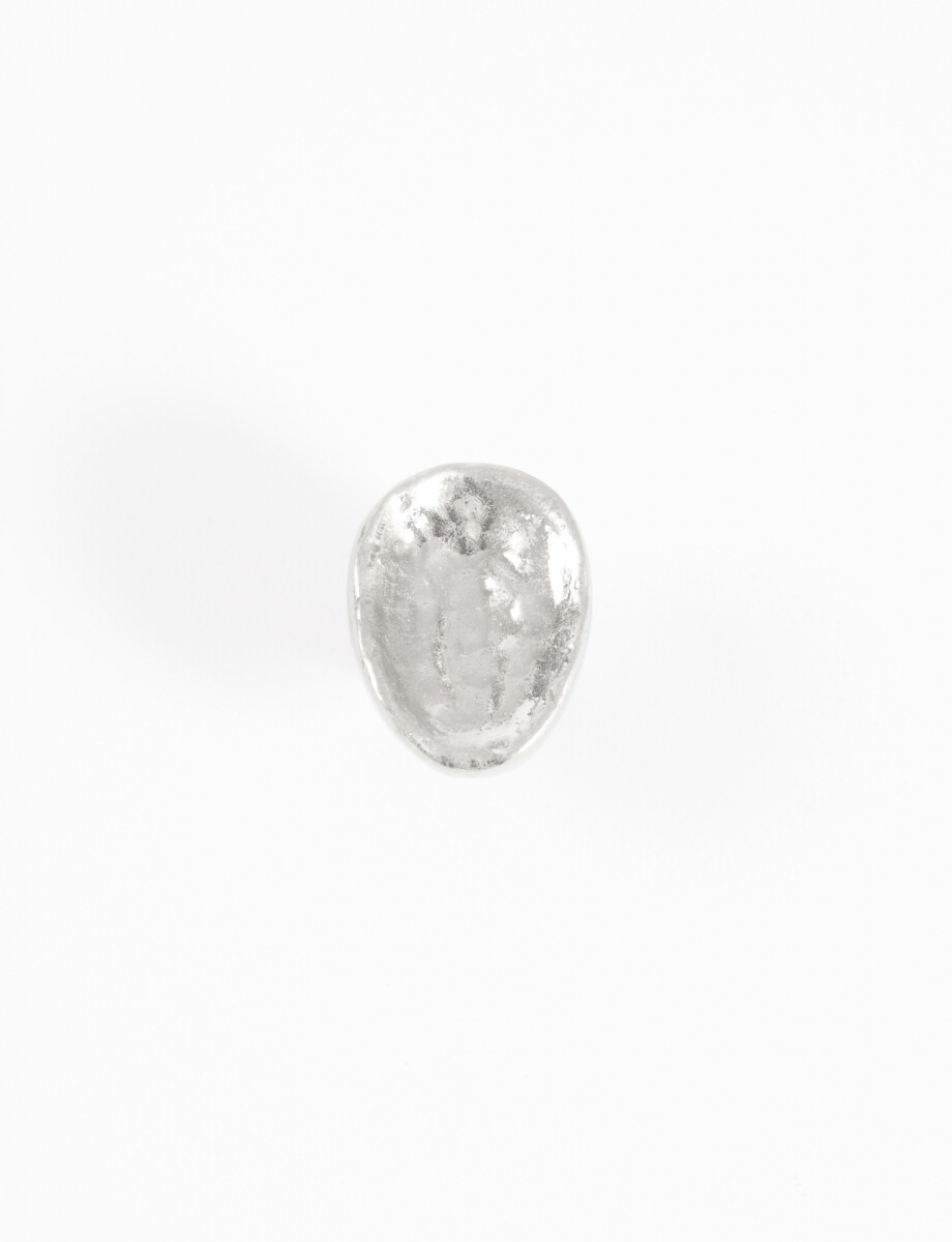 Anillo ajustable irregular - plateado 