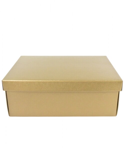 Caja+tapa 34x25x12 cm. SKIN ORO