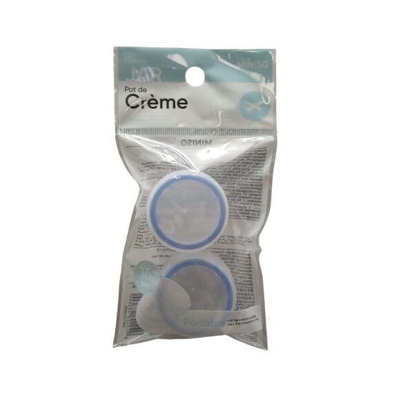 Frasco de crema 15gr 2pcs celeste