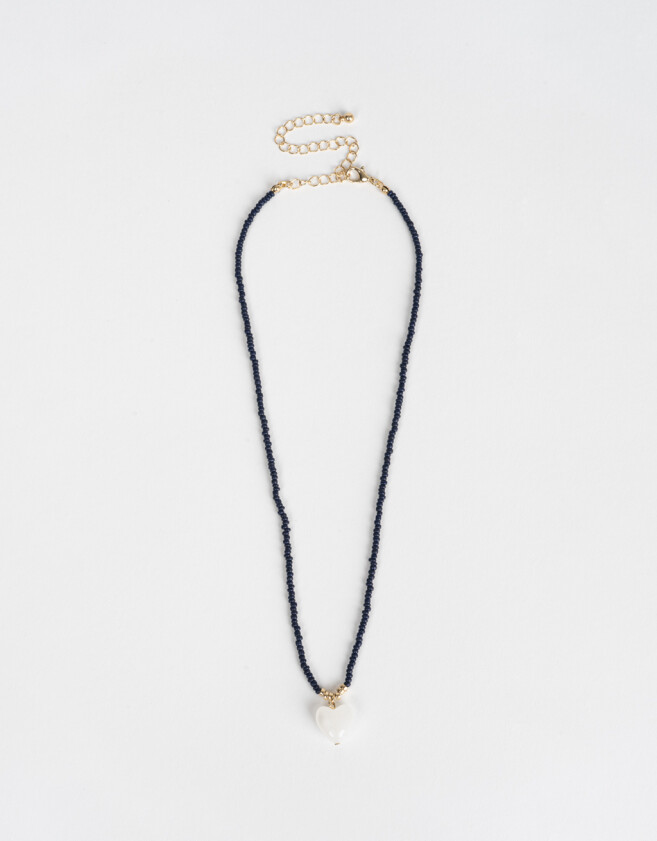 Collares Cortos Beach Collar Corto De Mostacillas Y Dije - Dorado