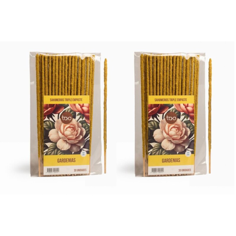 INCIENSO TAO TRIPLE EMPASTE SAGRADA MADRE - 2 PACK X30 Gardenias