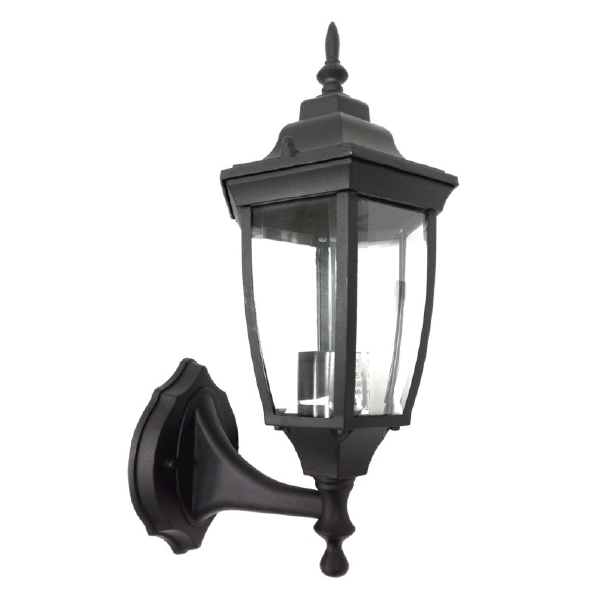 Farol colonial negro pared 6caras curvas norte 60W - AI6124 