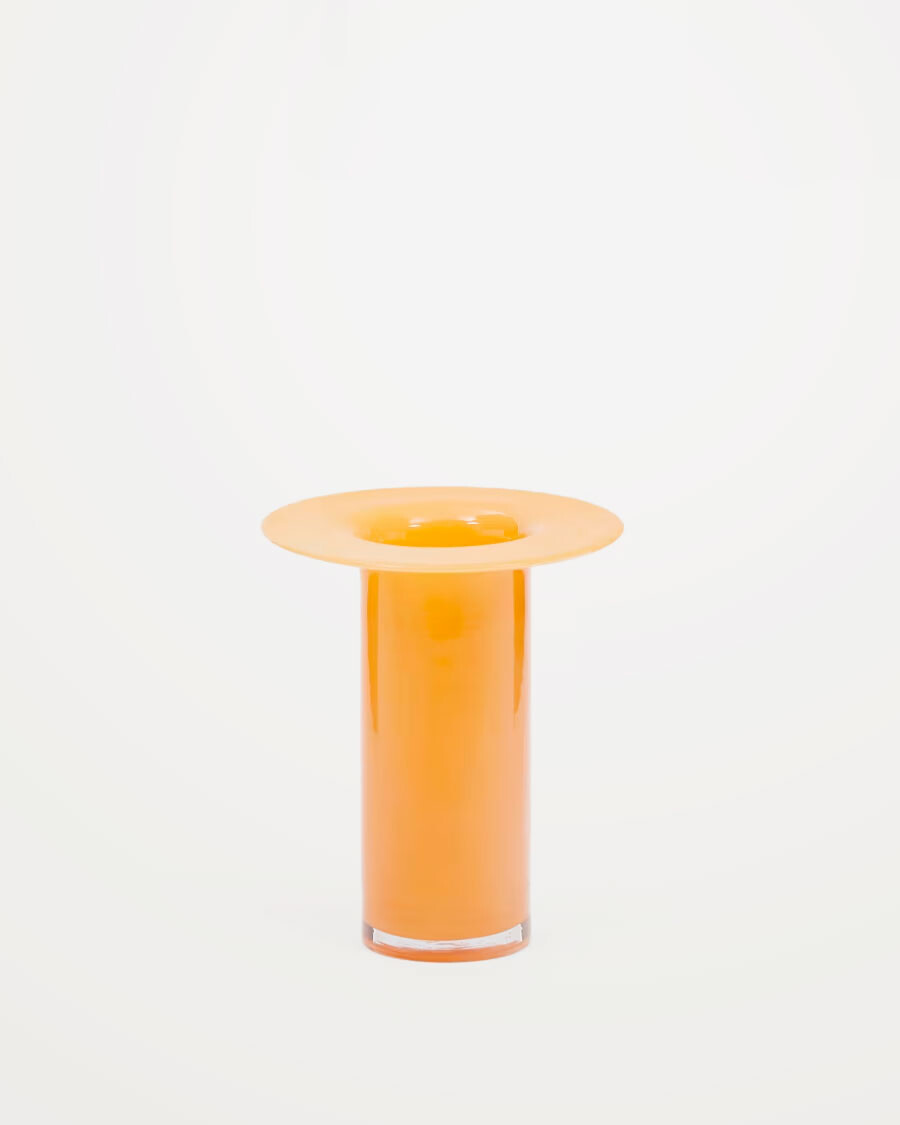 Jarrón Kelse de vidrio naranja 26 cm Jarrón Kelse de vidrio naranja 26 cm