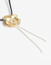 Collares Cortos Color Collar Corto Con Flor - Dorado Oro Amarillo