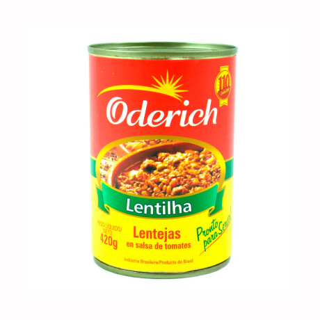 ENLATADO LENTEJAS EN SALSA DE TOMATE ODERICH 420GR ENLATADO LENTEJAS EN SALSA DE TOMATE ODERICH 420GR