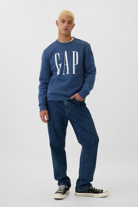 Buzo Deportivo Logo Gap Hombre Blue Shade