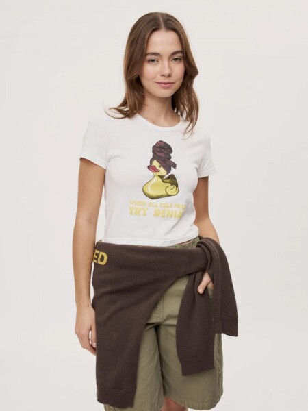 T-SHIRT P.CAKE DEMENCIA M.C PATIT BLANCO