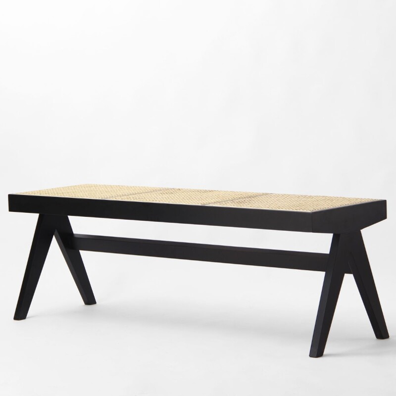 BANM.46 Banco De Madera 110x40x45 Cm Lennon - Negro