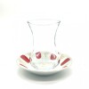 Vaso de té de vidrio X1 7 Plato Cerámica