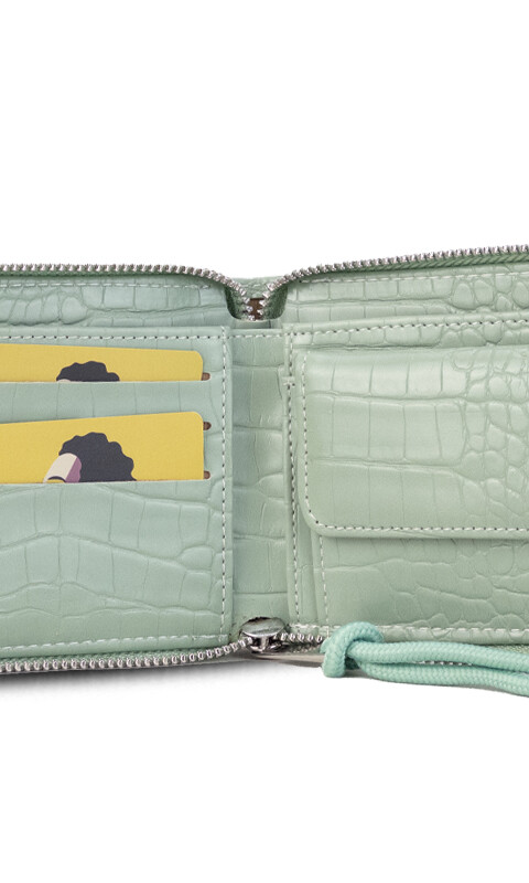 BILLETERA CANDELA CROCO CILANTRO