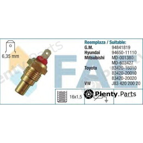 BULBO INTERRUPTOR TOYOTA AGUA COROLLA-TERCEL 16X1.5 - BULBO INTERRUPTOR TOYOTA AGUA COROLLA-TERCEL 16X1.5 -