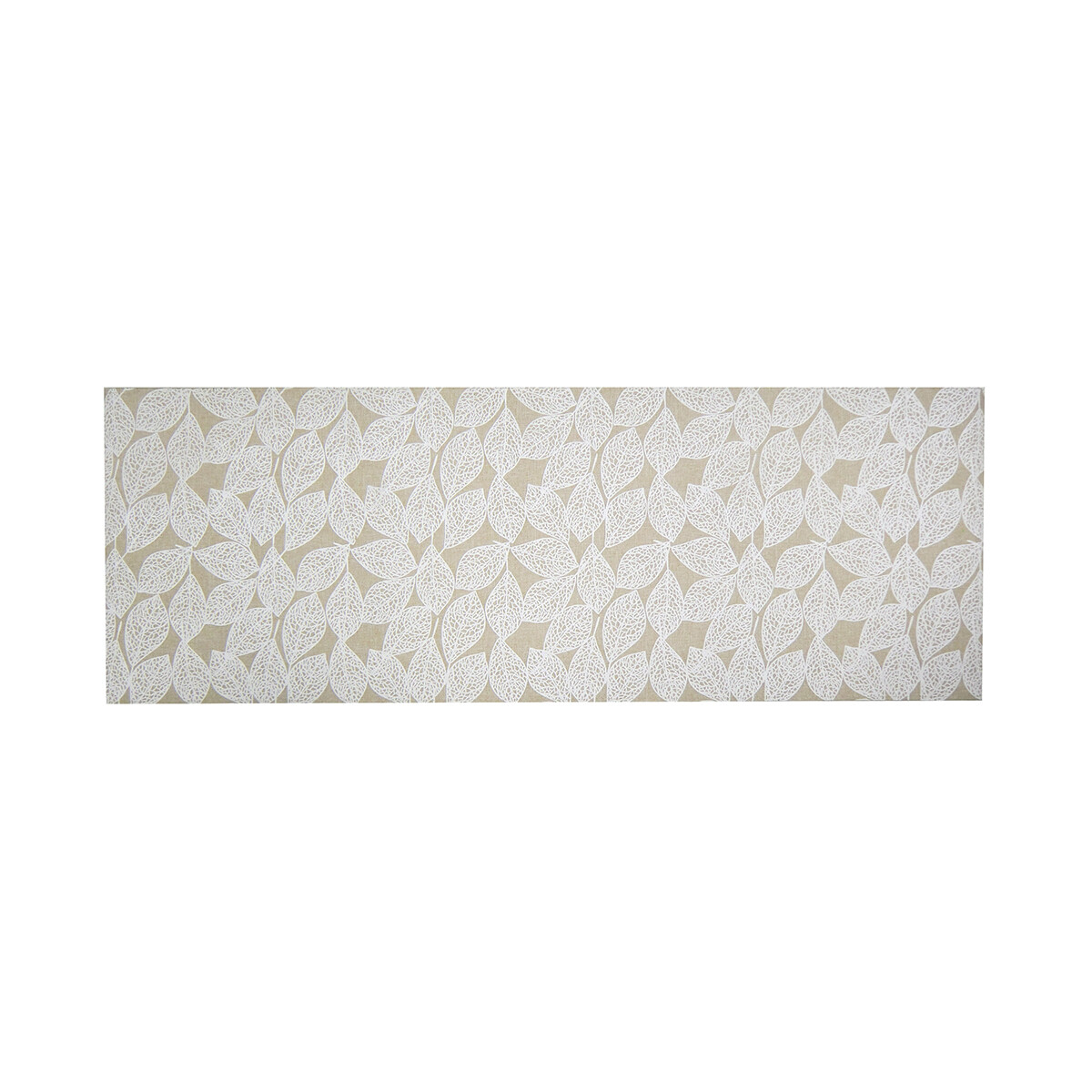 Sendero Lino Estampado Home Class 35 x 100 cm - HOJAS BLANCO 