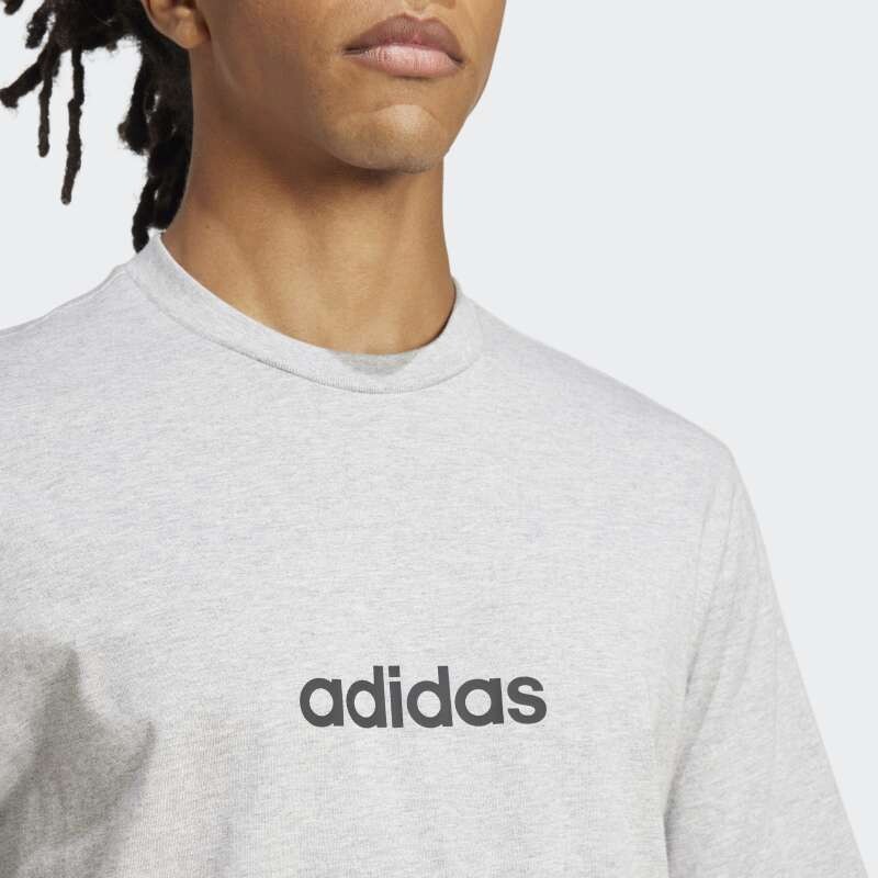 Remera Adidas Essentials Linear Single Gris