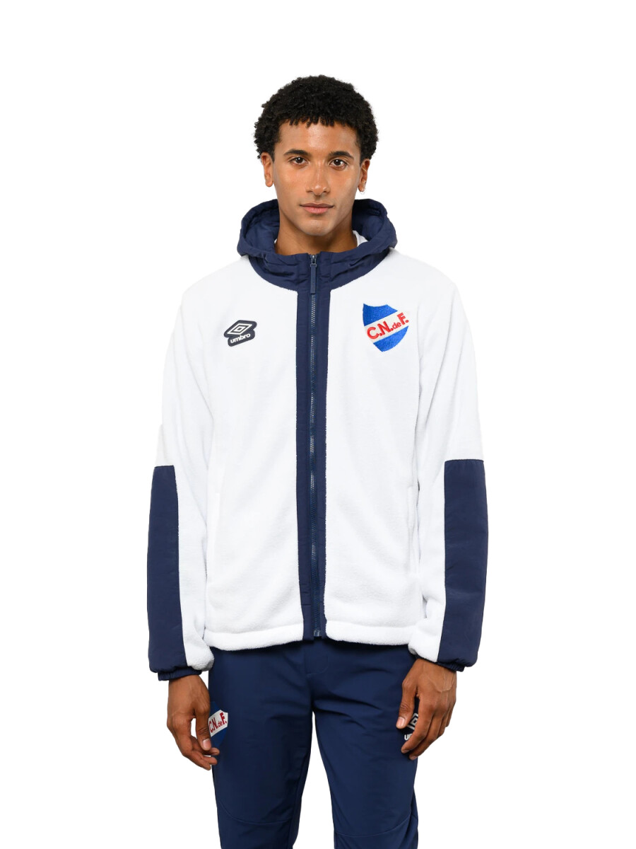 Campera Umbro De Polar Explor Hombre NU143106 - Blanco-azul 