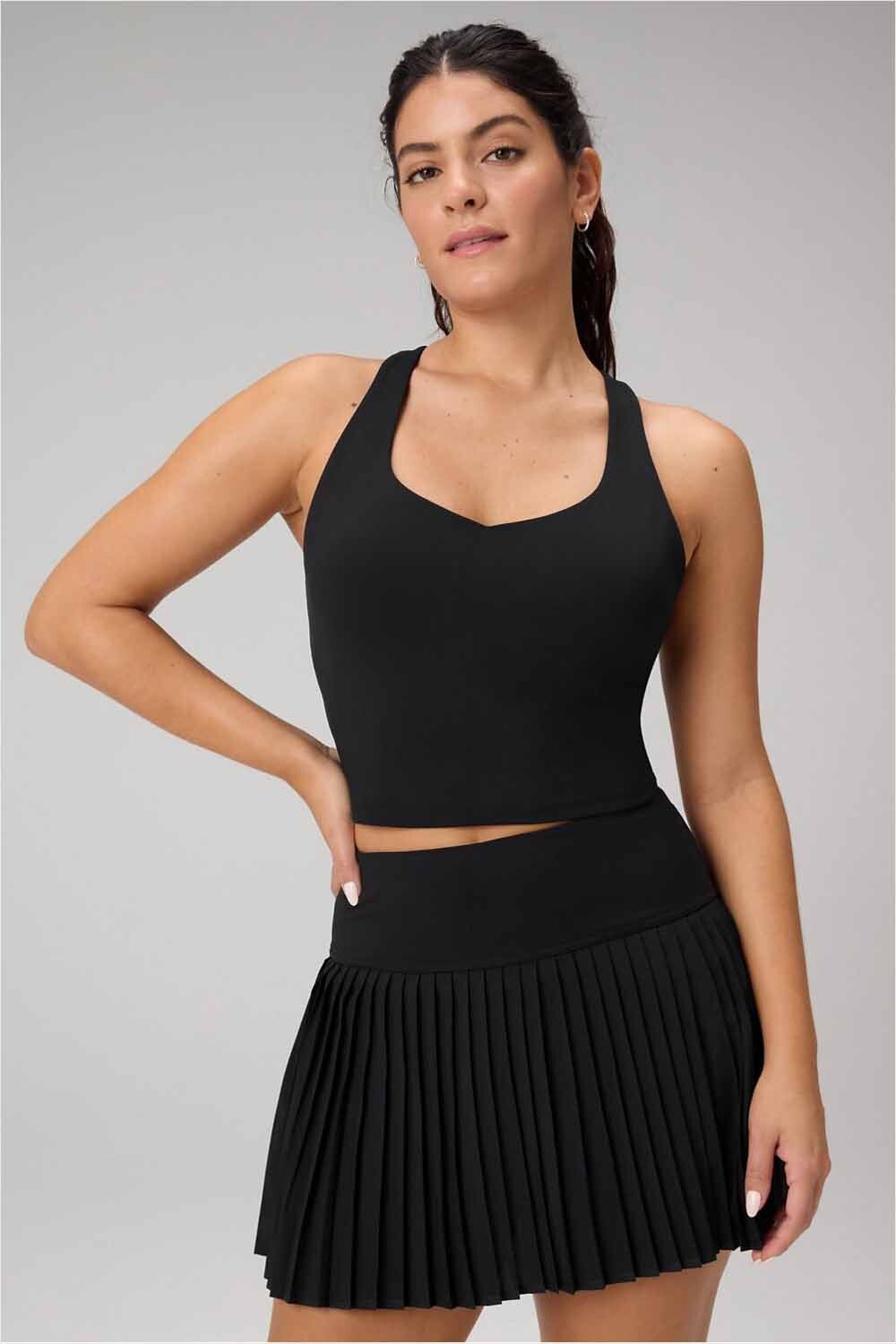 Tank Anywhere Cropped Built-In Bra Tank Mujer Black