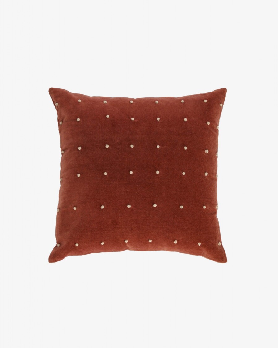 Almohadón Aines 45 x 45 cm terciopelo granate