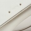 Bandolera Curve en cuero graneado Blanco