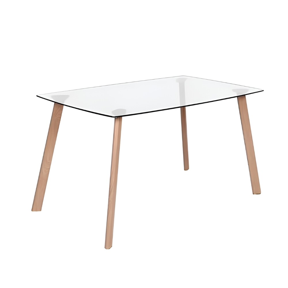 Mesa de Comedor de Vidrio - Eames Natural Mesa de Comedor de Vidrio - Eames Natural