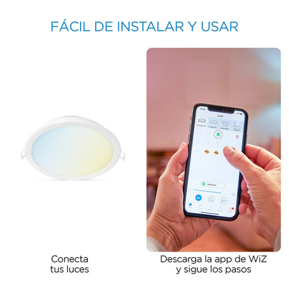 Downlight LED inteligente blanco dinámico 24W WIZ L27413