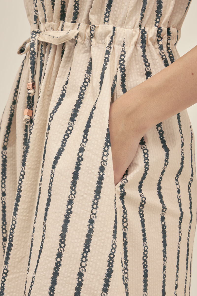 ANGIE DRESS Floral Stripe