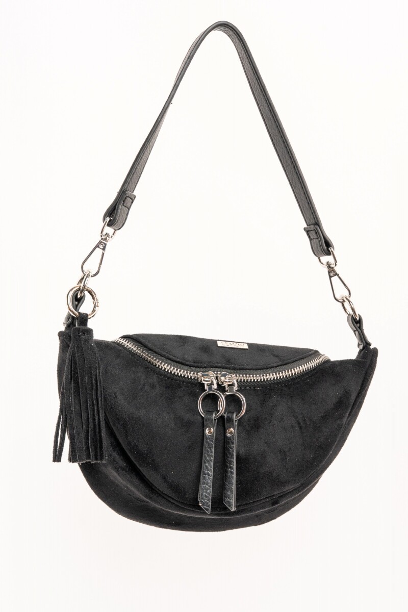 Cartera Gamuza Vegana Negro