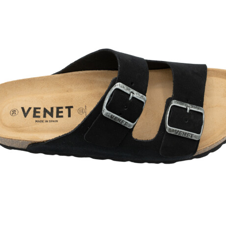 SANDALIAS VENET - CUERO PARIS NEGRO