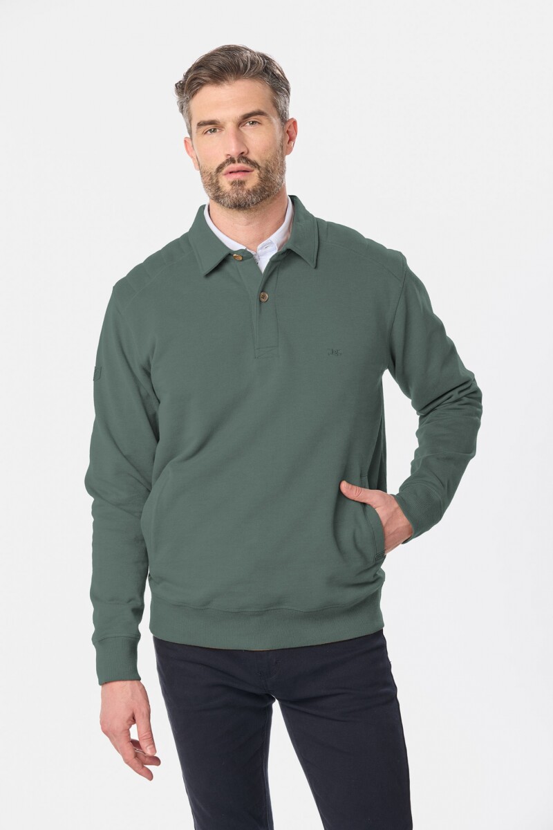 BUZO POLO DE FELPA - Verde 