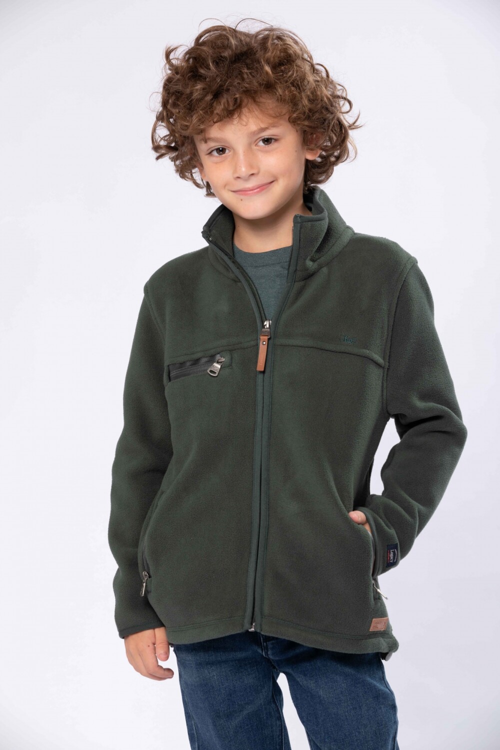 Campera deportiva de polar Verde